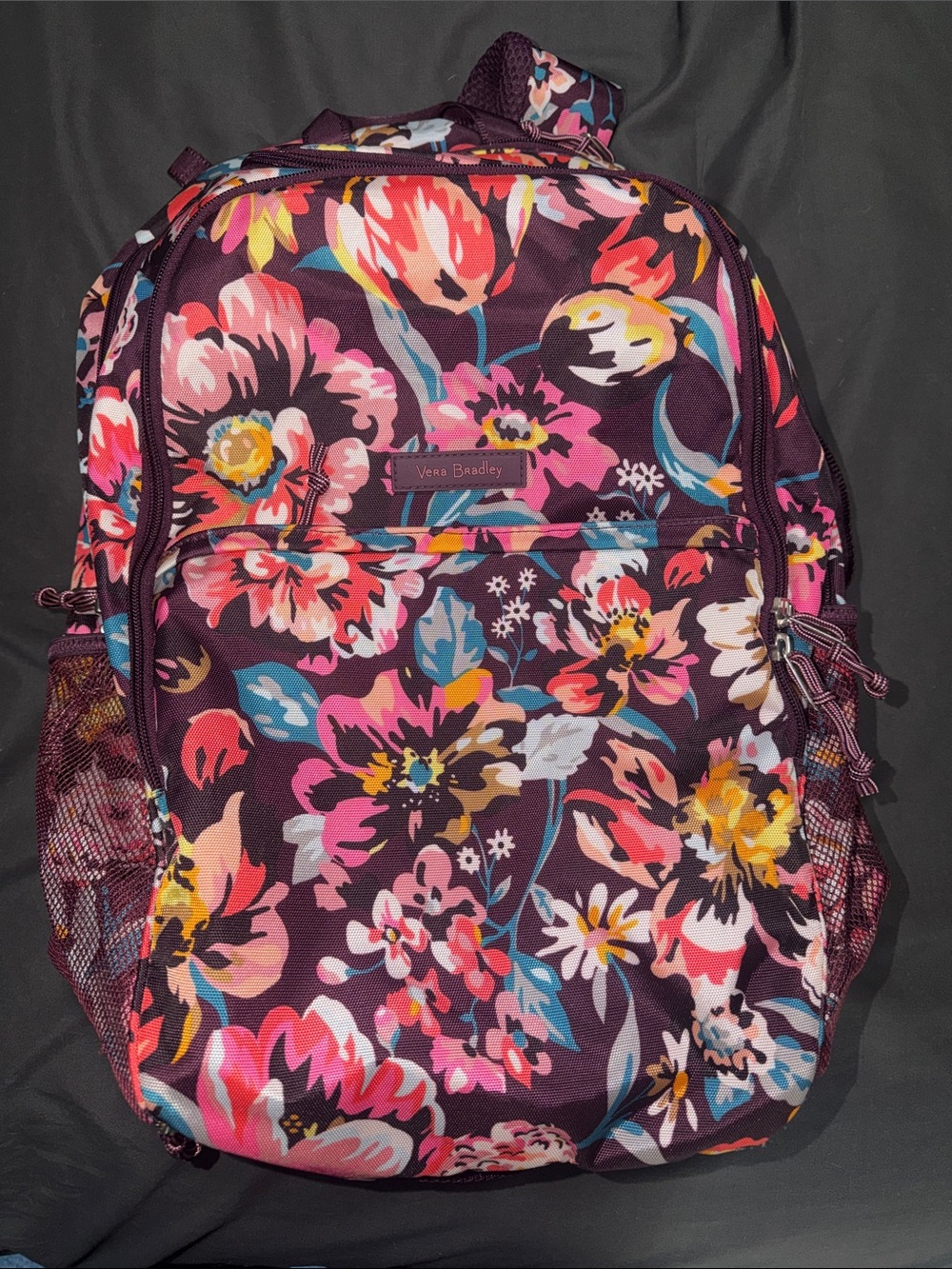 Vera Bradley Plum Floral Multi-Color Backpack